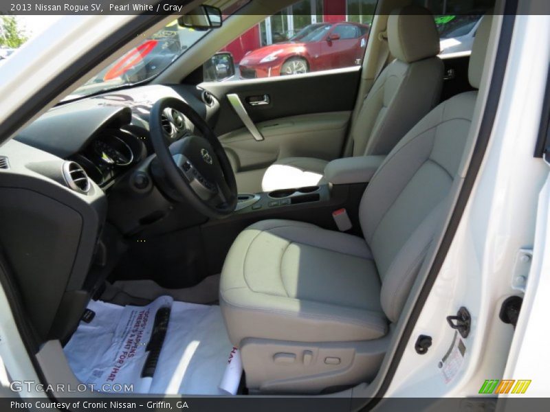 Pearl White / Gray 2013 Nissan Rogue SV