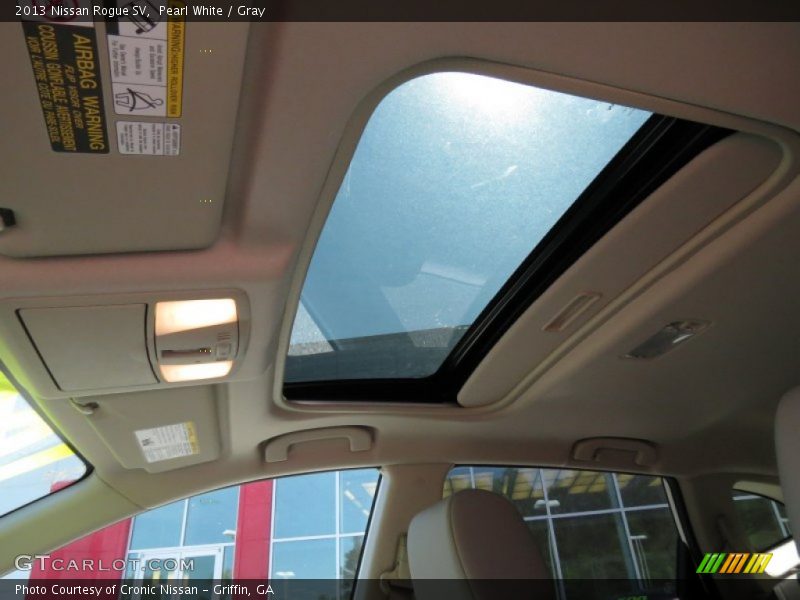 Pearl White / Gray 2013 Nissan Rogue SV