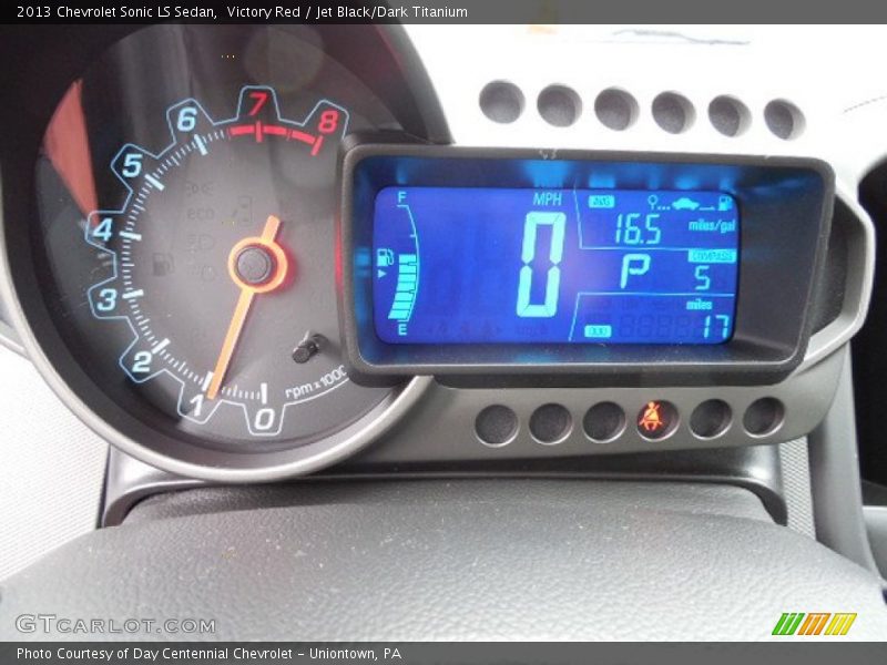 Victory Red / Jet Black/Dark Titanium 2013 Chevrolet Sonic LS Sedan