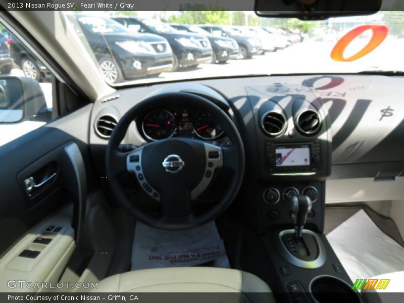 Pearl White / Gray 2013 Nissan Rogue SV