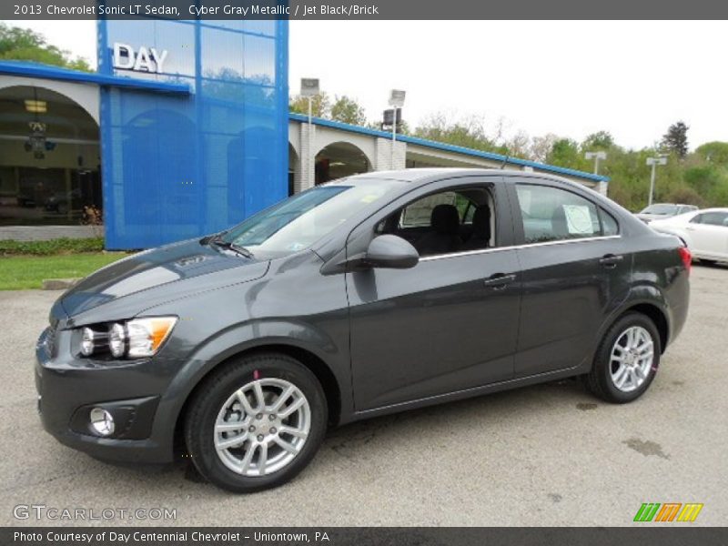 Cyber Gray Metallic / Jet Black/Brick 2013 Chevrolet Sonic LT Sedan