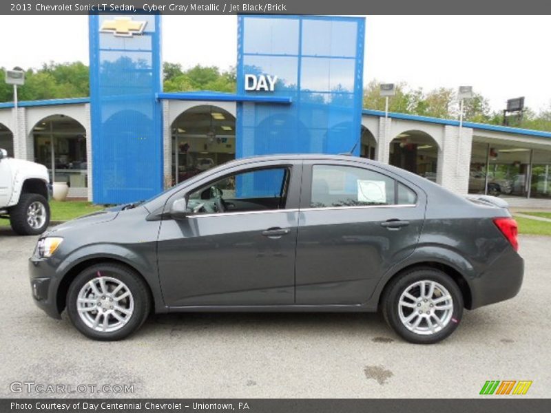 Cyber Gray Metallic / Jet Black/Brick 2013 Chevrolet Sonic LT Sedan