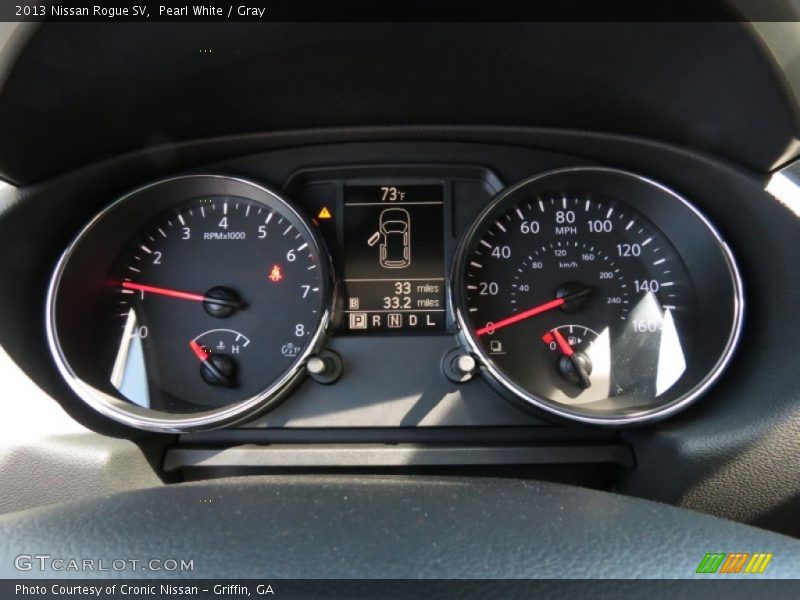 Pearl White / Gray 2013 Nissan Rogue SV