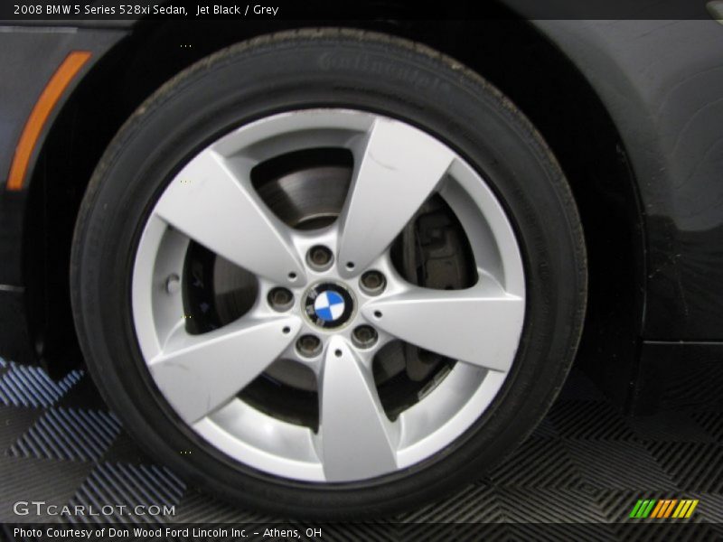 Jet Black / Grey 2008 BMW 5 Series 528xi Sedan