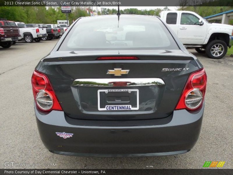 Cyber Gray Metallic / Jet Black/Brick 2013 Chevrolet Sonic LT Sedan