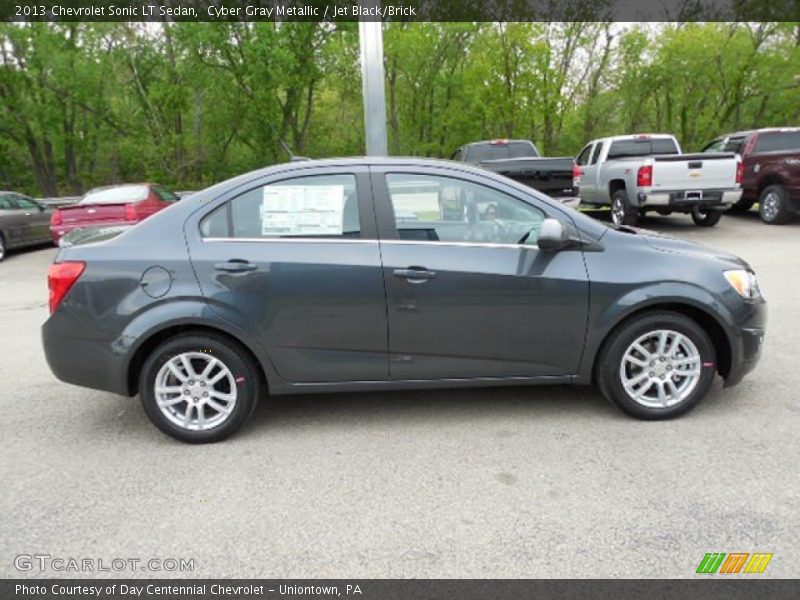 Cyber Gray Metallic / Jet Black/Brick 2013 Chevrolet Sonic LT Sedan