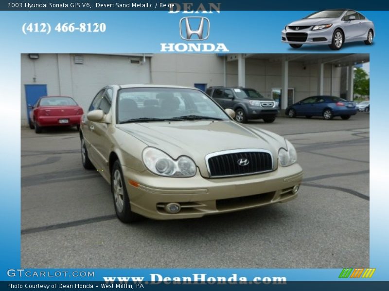 Desert Sand Metallic / Beige 2003 Hyundai Sonata GLS V6