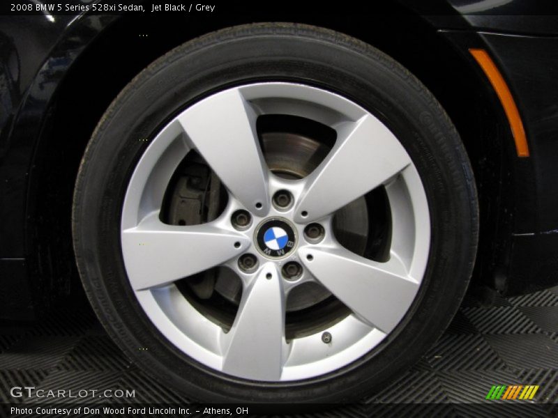 Jet Black / Grey 2008 BMW 5 Series 528xi Sedan