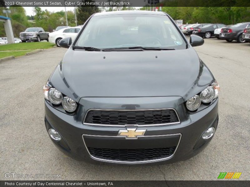 Cyber Gray Metallic / Jet Black/Brick 2013 Chevrolet Sonic LT Sedan