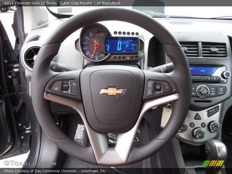 Cyber Gray Metallic / Jet Black/Brick 2013 Chevrolet Sonic LT Sedan