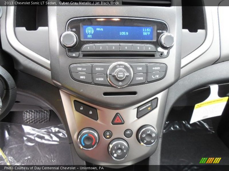 Cyber Gray Metallic / Jet Black/Brick 2013 Chevrolet Sonic LT Sedan