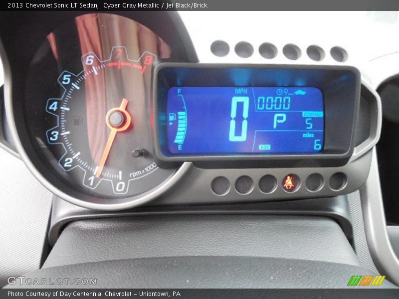 Cyber Gray Metallic / Jet Black/Brick 2013 Chevrolet Sonic LT Sedan