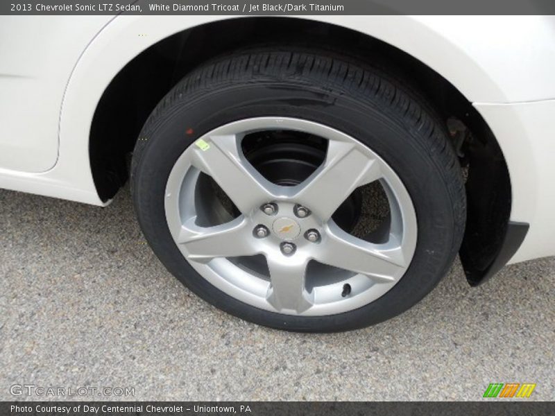 White Diamond Tricoat / Jet Black/Dark Titanium 2013 Chevrolet Sonic LTZ Sedan