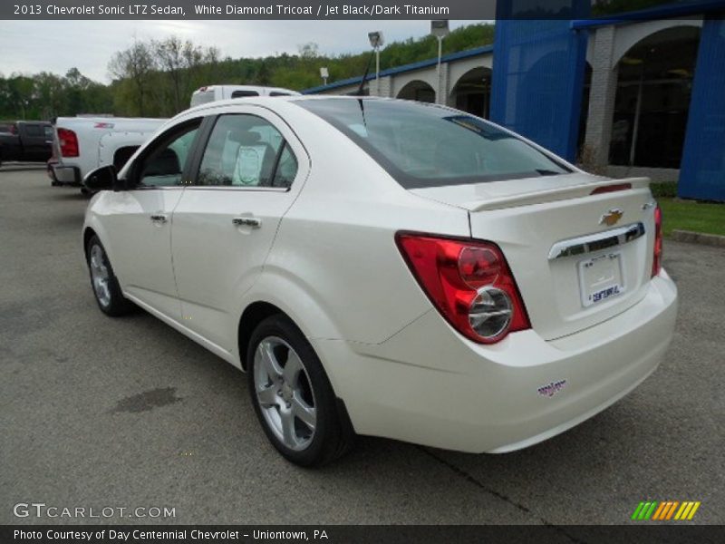 White Diamond Tricoat / Jet Black/Dark Titanium 2013 Chevrolet Sonic LTZ Sedan