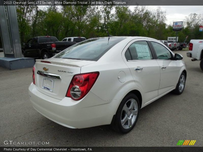 White Diamond Tricoat / Jet Black/Dark Titanium 2013 Chevrolet Sonic LTZ Sedan