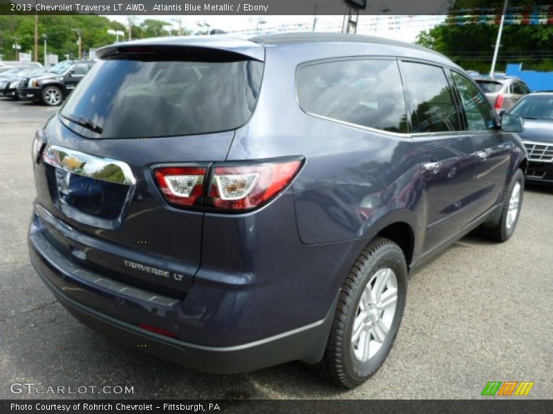 Atlantis Blue Metallic / Ebony 2013 Chevrolet Traverse LT AWD