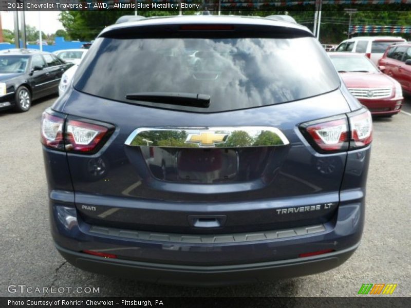Atlantis Blue Metallic / Ebony 2013 Chevrolet Traverse LT AWD