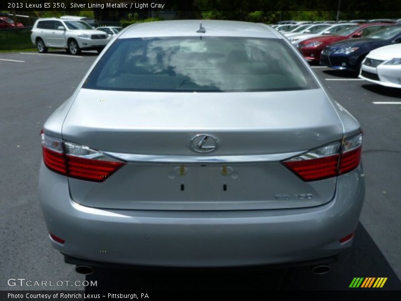 Silver Lining Metallic / Light Gray 2013 Lexus ES 350