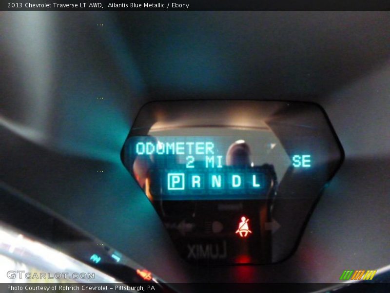 Atlantis Blue Metallic / Ebony 2013 Chevrolet Traverse LT AWD
