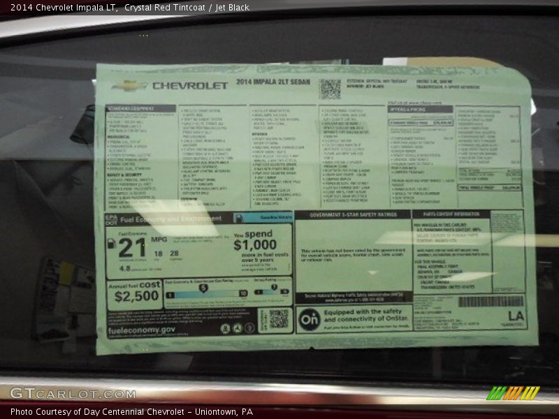  2014 Impala LT Window Sticker