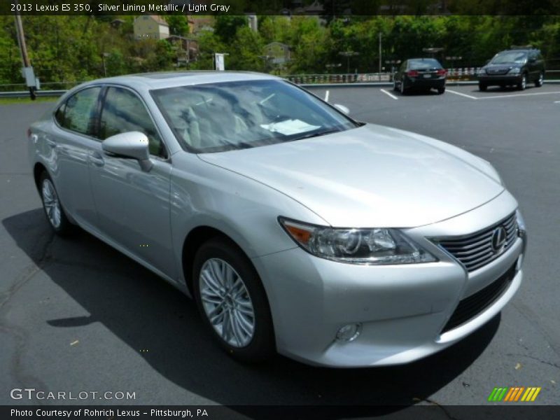 Silver Lining Metallic / Light Gray 2013 Lexus ES 350