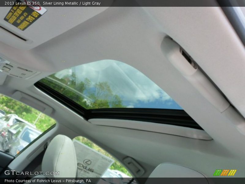 Silver Lining Metallic / Light Gray 2013 Lexus ES 350