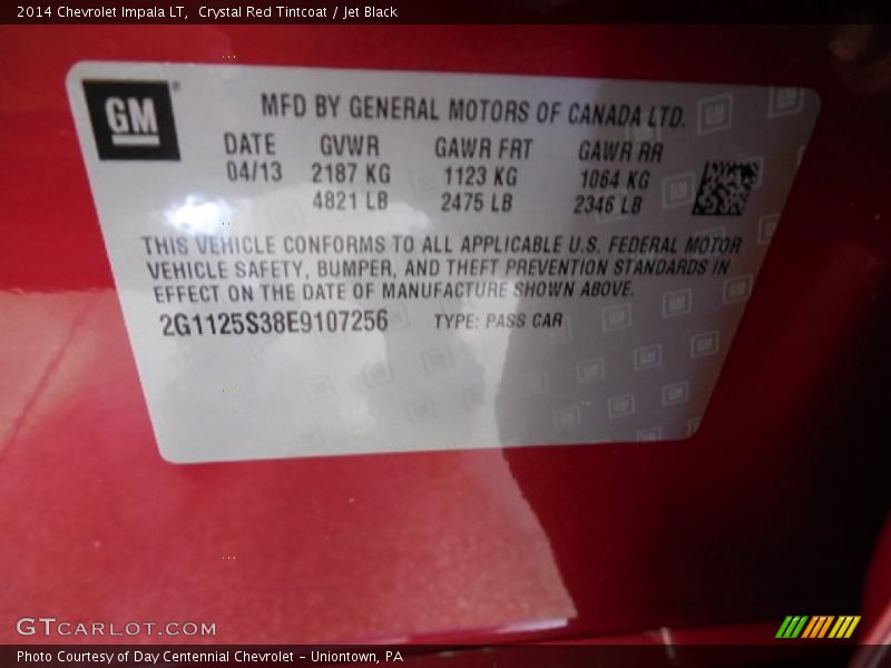 Crystal Red Tintcoat / Jet Black 2014 Chevrolet Impala LT