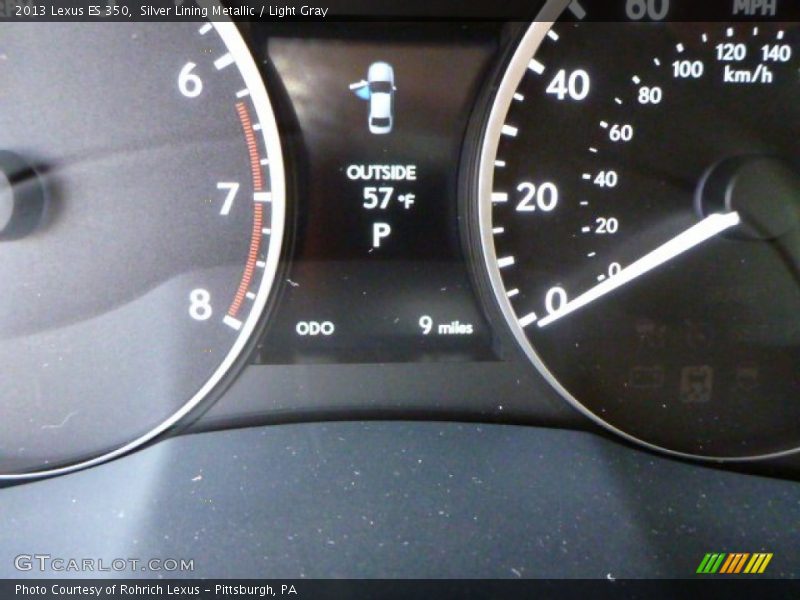 Silver Lining Metallic / Light Gray 2013 Lexus ES 350