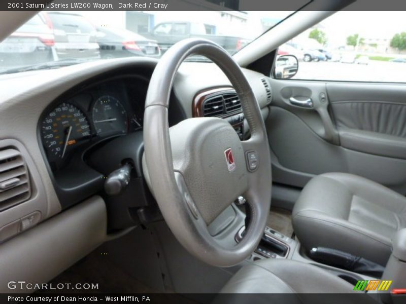 Dark Red / Gray 2001 Saturn L Series LW200 Wagon