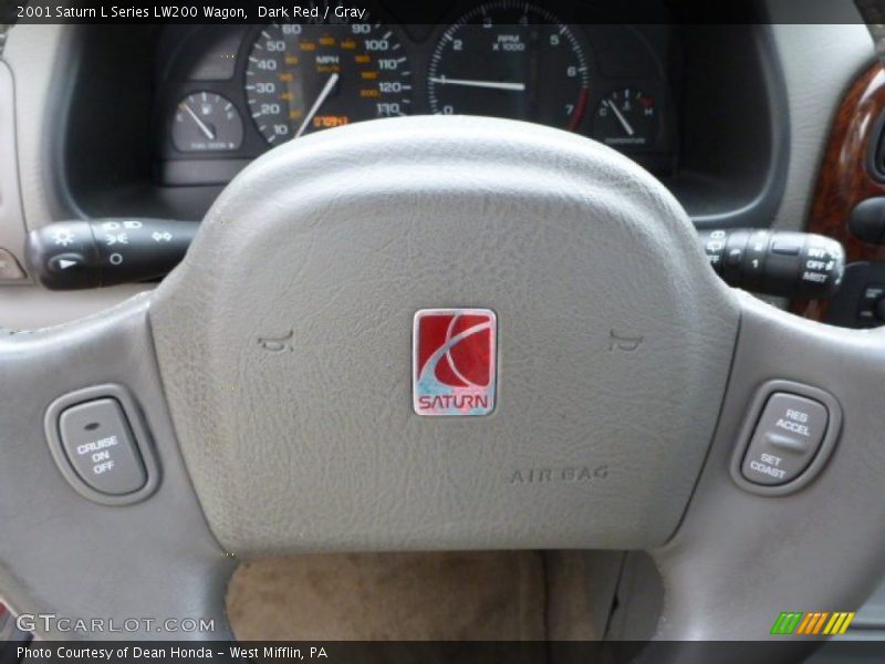 Dark Red / Gray 2001 Saturn L Series LW200 Wagon