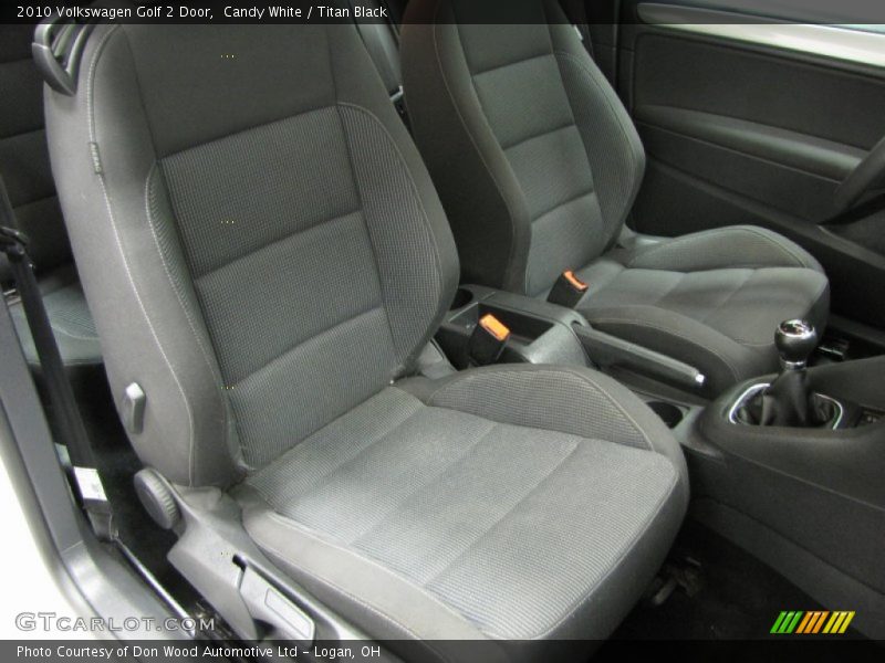 Front Seat of 2010 Golf 2 Door