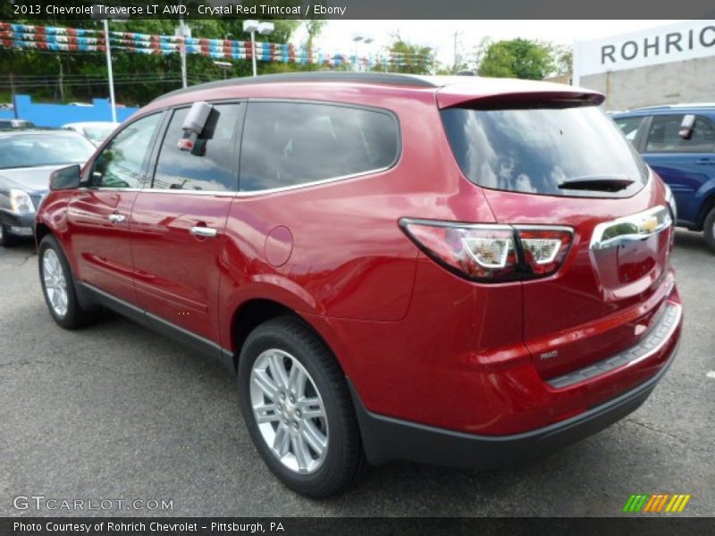 Crystal Red Tintcoat / Ebony 2013 Chevrolet Traverse LT AWD
