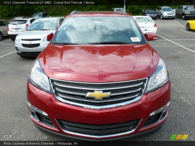 Crystal Red Tintcoat / Ebony 2013 Chevrolet Traverse LT AWD