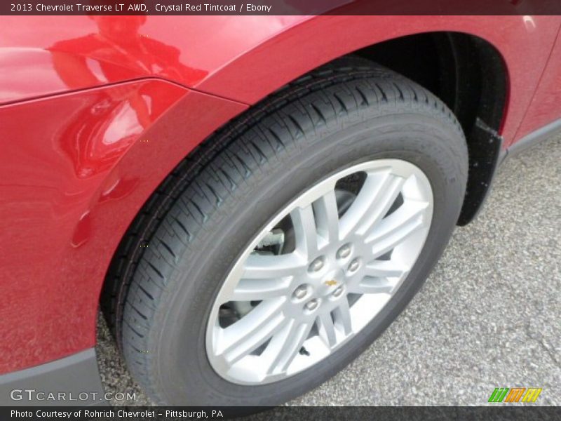 Crystal Red Tintcoat / Ebony 2013 Chevrolet Traverse LT AWD