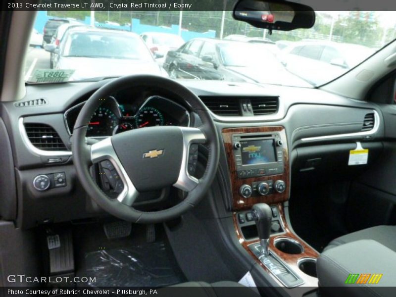 Crystal Red Tintcoat / Ebony 2013 Chevrolet Traverse LT AWD