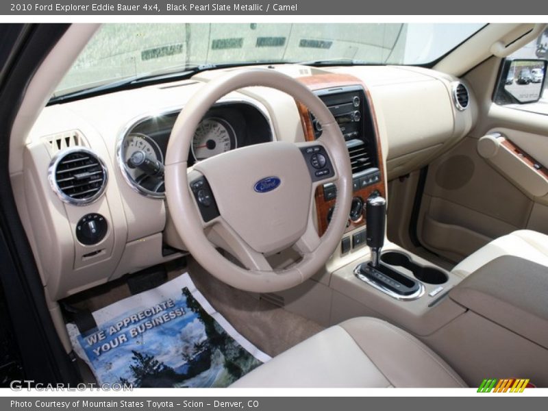 Black Pearl Slate Metallic / Camel 2010 Ford Explorer Eddie Bauer 4x4