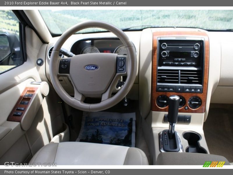 Black Pearl Slate Metallic / Camel 2010 Ford Explorer Eddie Bauer 4x4