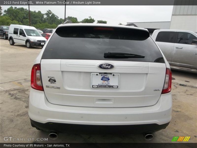 White Platinum Tri-Coat / Medium Light Stone 2013 Ford Edge SEL