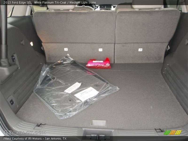 White Platinum Tri-Coat / Medium Light Stone 2013 Ford Edge SEL