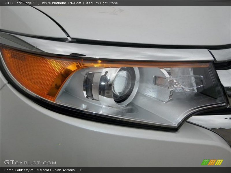White Platinum Tri-Coat / Medium Light Stone 2013 Ford Edge SEL