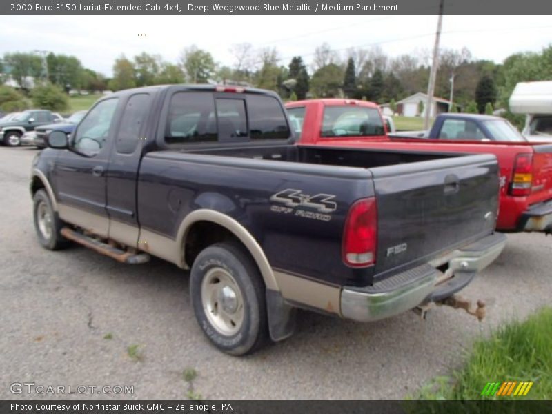 Deep Wedgewood Blue Metallic / Medium Parchment 2000 Ford F150 Lariat Extended Cab 4x4