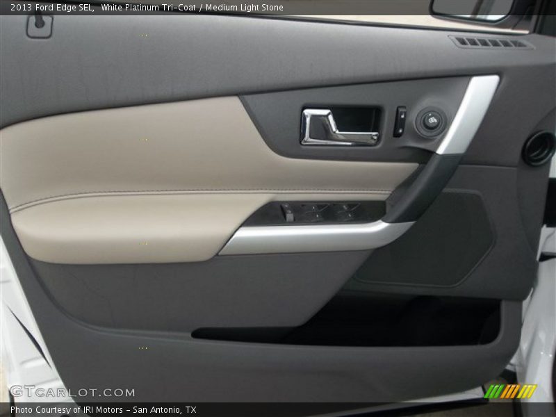 White Platinum Tri-Coat / Medium Light Stone 2013 Ford Edge SEL