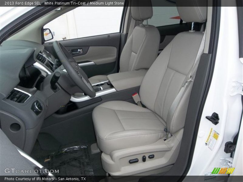 White Platinum Tri-Coat / Medium Light Stone 2013 Ford Edge SEL