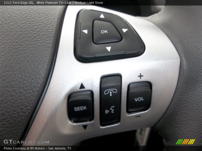 White Platinum Tri-Coat / Medium Light Stone 2013 Ford Edge SEL