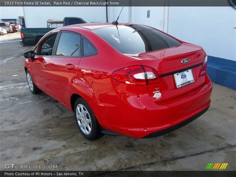 Race Red / Charcoal Black/Light Stone 2013 Ford Fiesta SE Sedan