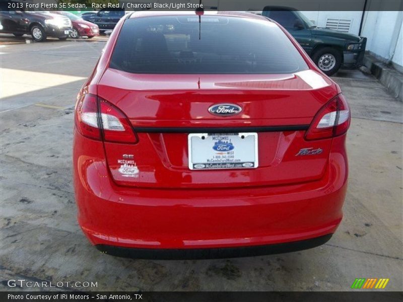 Race Red / Charcoal Black/Light Stone 2013 Ford Fiesta SE Sedan