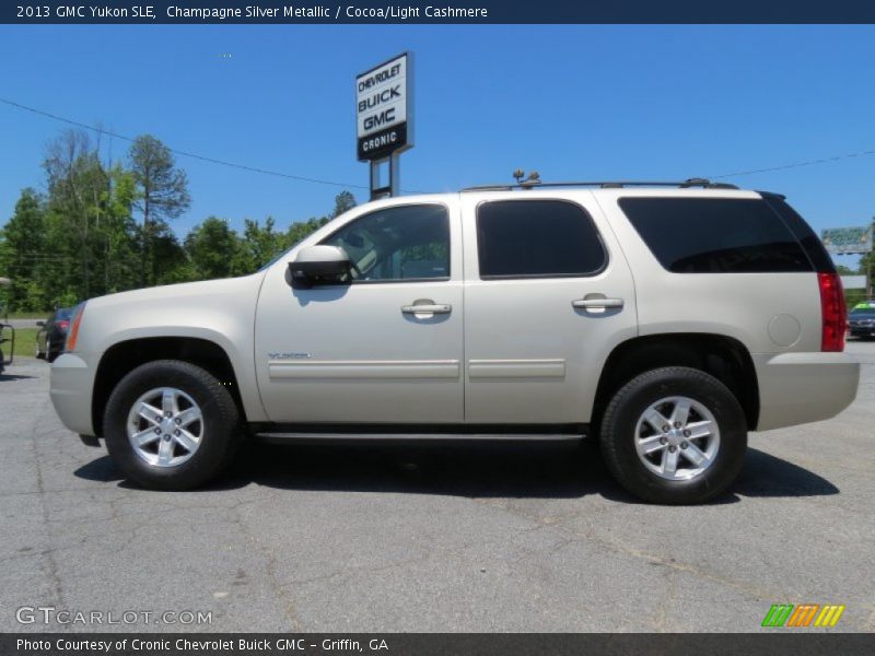 Champagne Silver Metallic / Cocoa/Light Cashmere 2013 GMC Yukon SLE