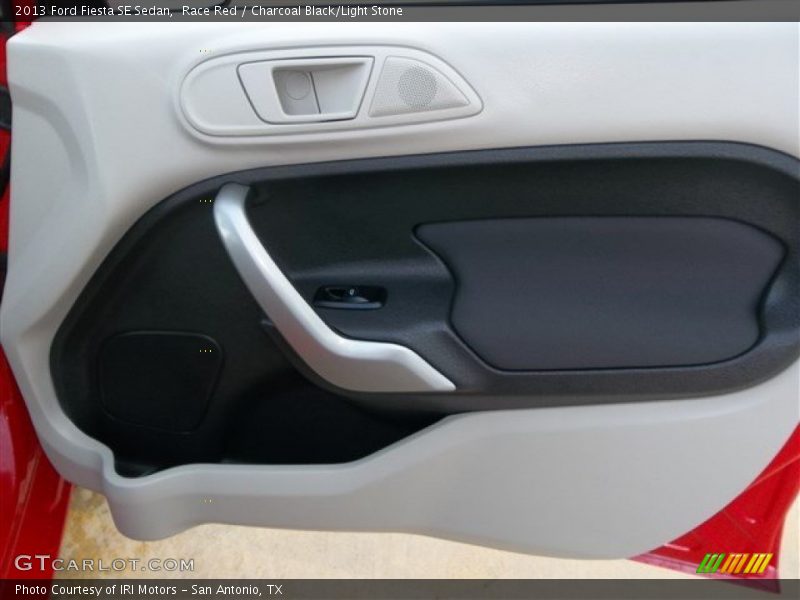 Race Red / Charcoal Black/Light Stone 2013 Ford Fiesta SE Sedan