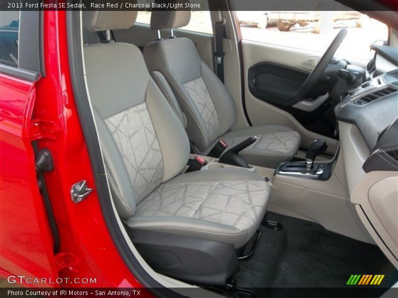 Race Red / Charcoal Black/Light Stone 2013 Ford Fiesta SE Sedan