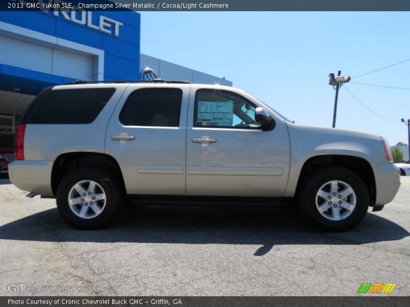 Champagne Silver Metallic / Cocoa/Light Cashmere 2013 GMC Yukon SLE